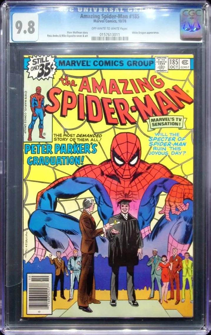 1978 Amazing Spider-Man #185 CGC 9.8 Marvel Comics