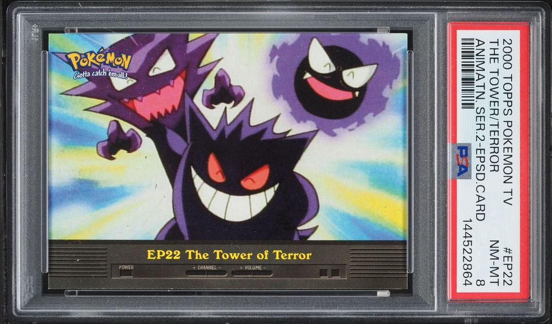 2000 Topps Pokemon TV Animation Series 2 Episode The Tower Of Terror #EP22 PSA 8 NM-MT
