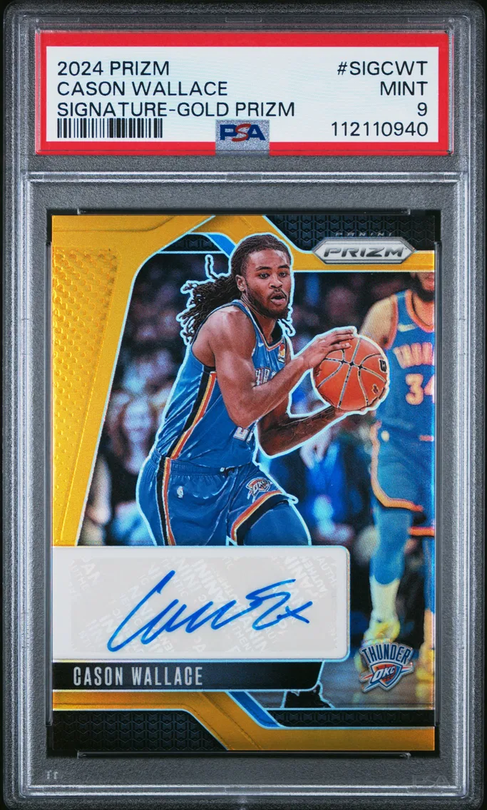 2024 #SIGCWT Cason Wallace PSA 9 Panini Prizm Signatures