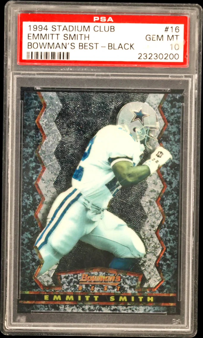 1994 #16 Emmitt Smith PSA 10 Stadium Club Bowman's Best