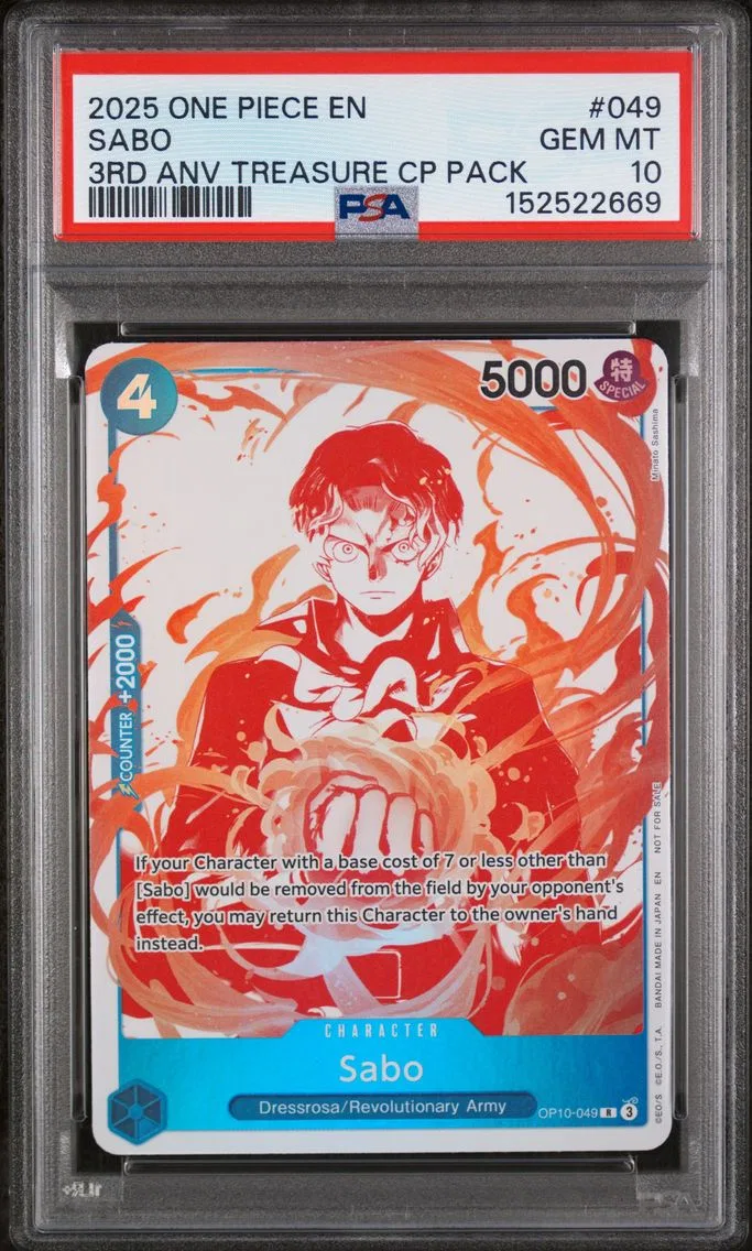 2025 #049 Sabo PSA 10 One Piece 3rd Anniversary! One Piece Card Treasure Campaign Pack