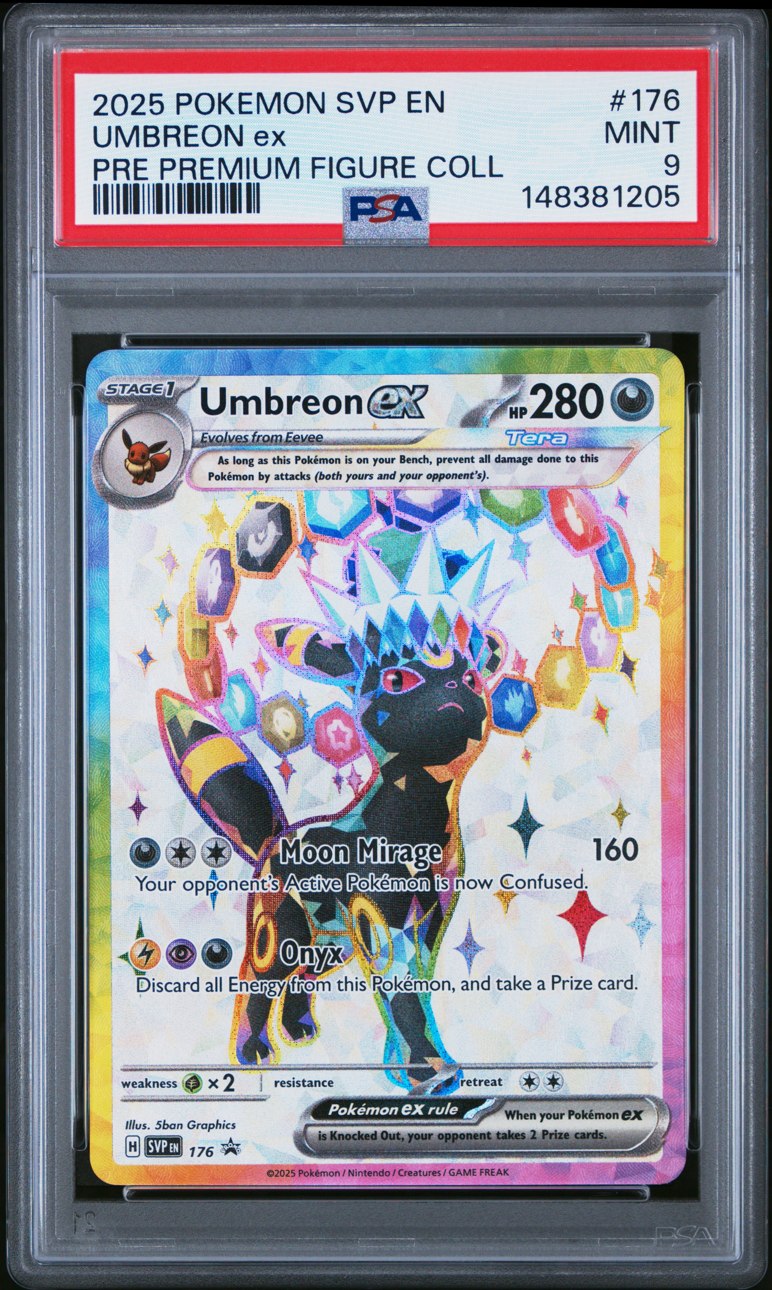 2025 #176 Umbreon Ex PSA 9 Prism