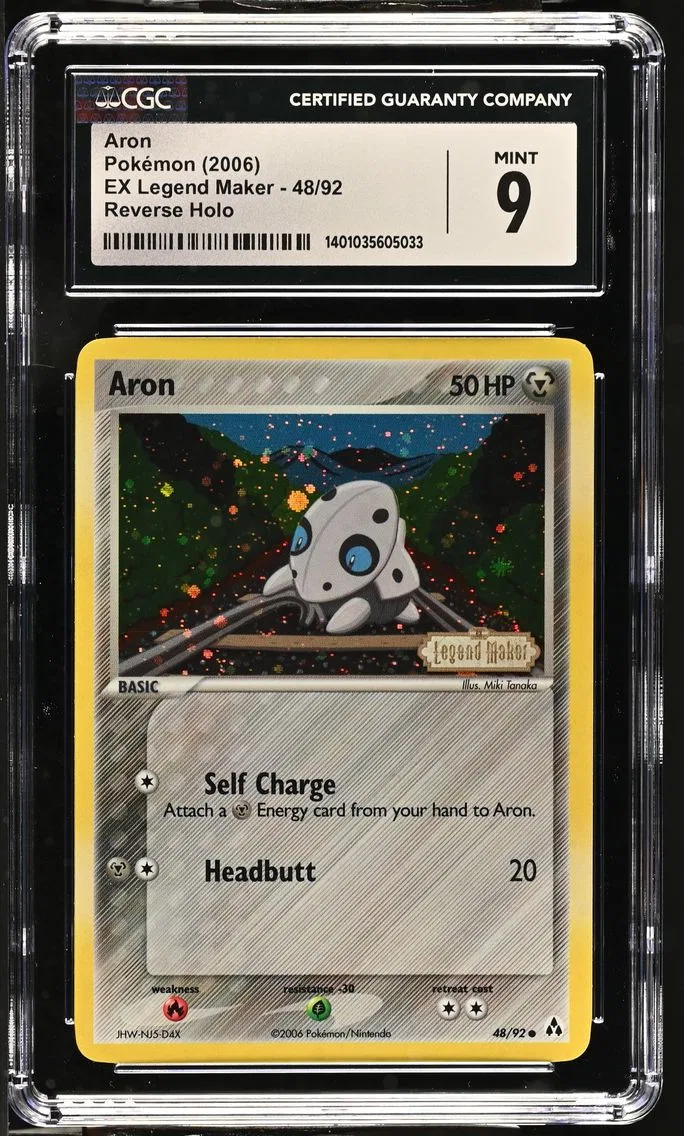 2006 #48 Aron CGC 9 Reverse Holo EX Legend Maker - English Pokemon