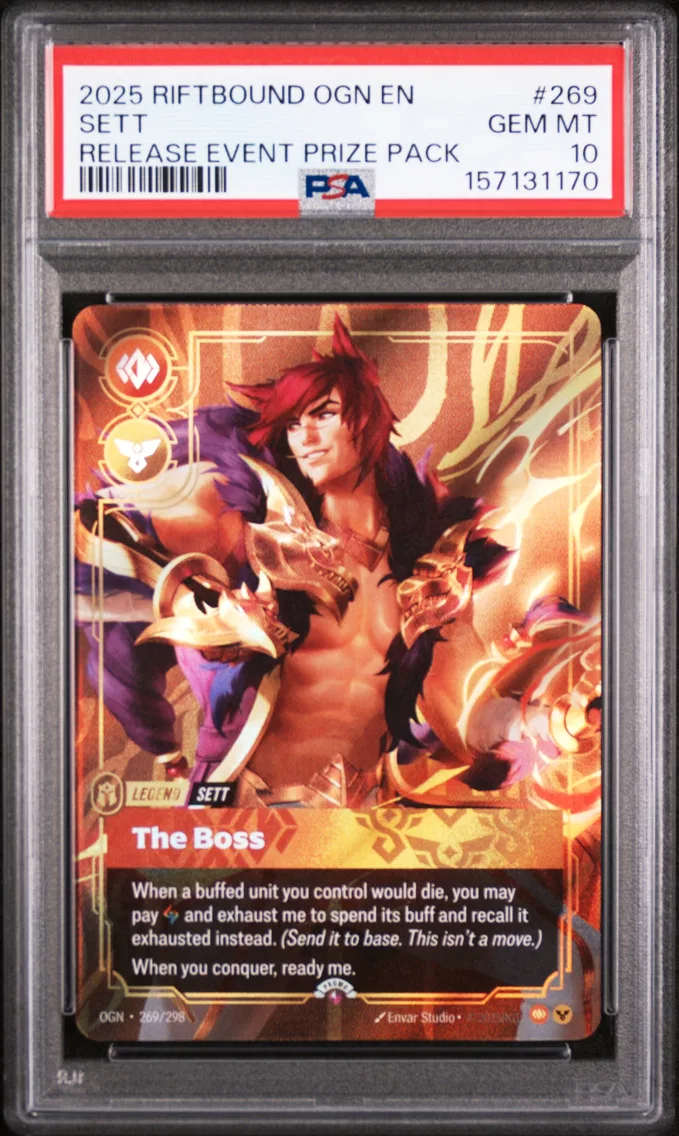 2025 #269 Sett - the Boss PSA 10 Riftbound: League of Legends Ogn-Origins