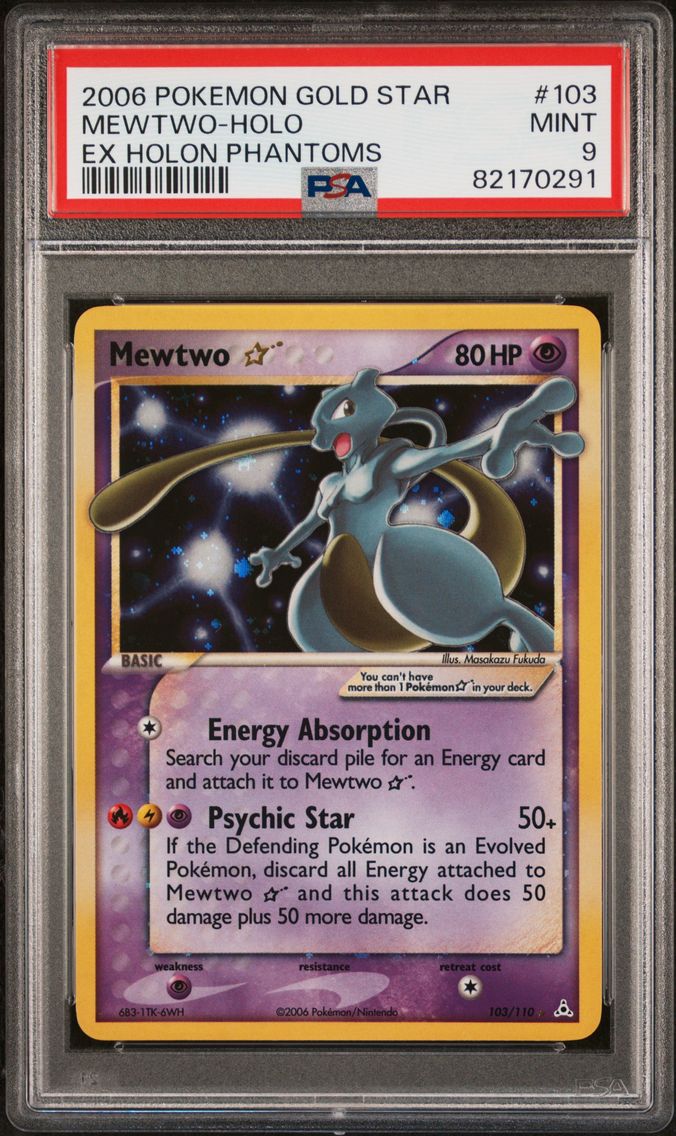 2006 #103 Mewtwo-Holo PSA 9 Gold