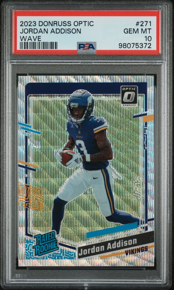 2023 #271 Jordan Addison PSA 10 Panini Donruss Optic