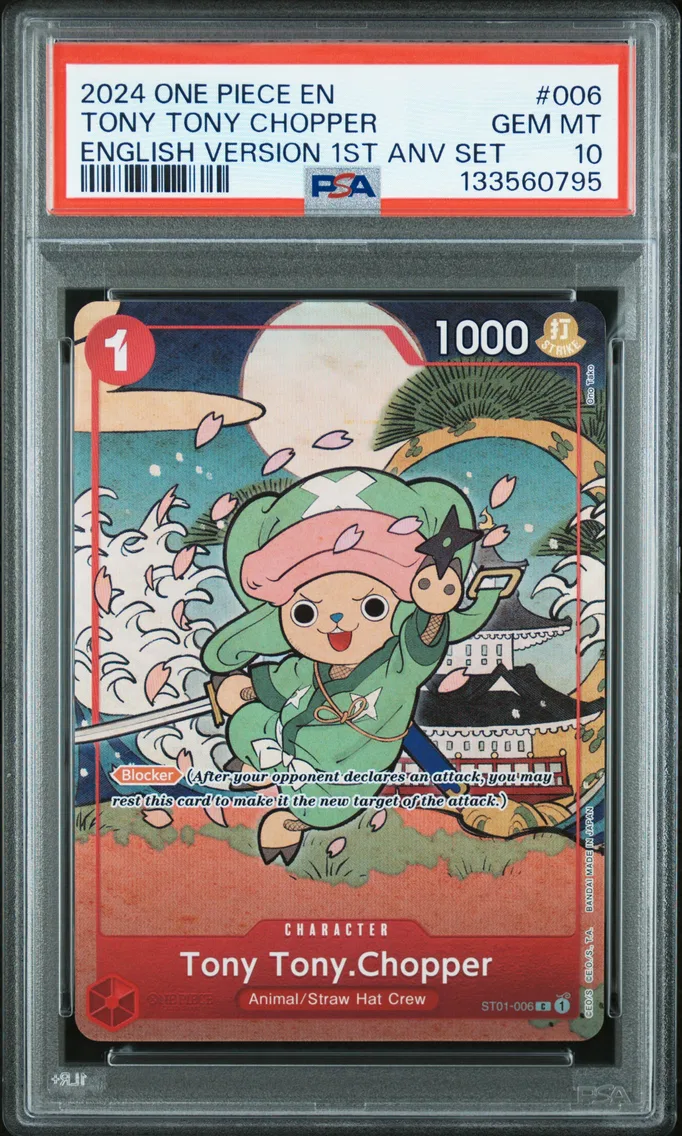 2024 #006 Tony Tony Chopper PSA 10 One Piece English Version 1st Anniversary Set