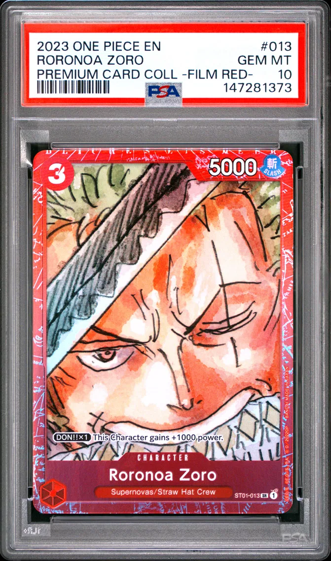 2023 #013 Roronoa Zoro PSA 10 One Piece Premium Card Collection -One Piece Film Red-