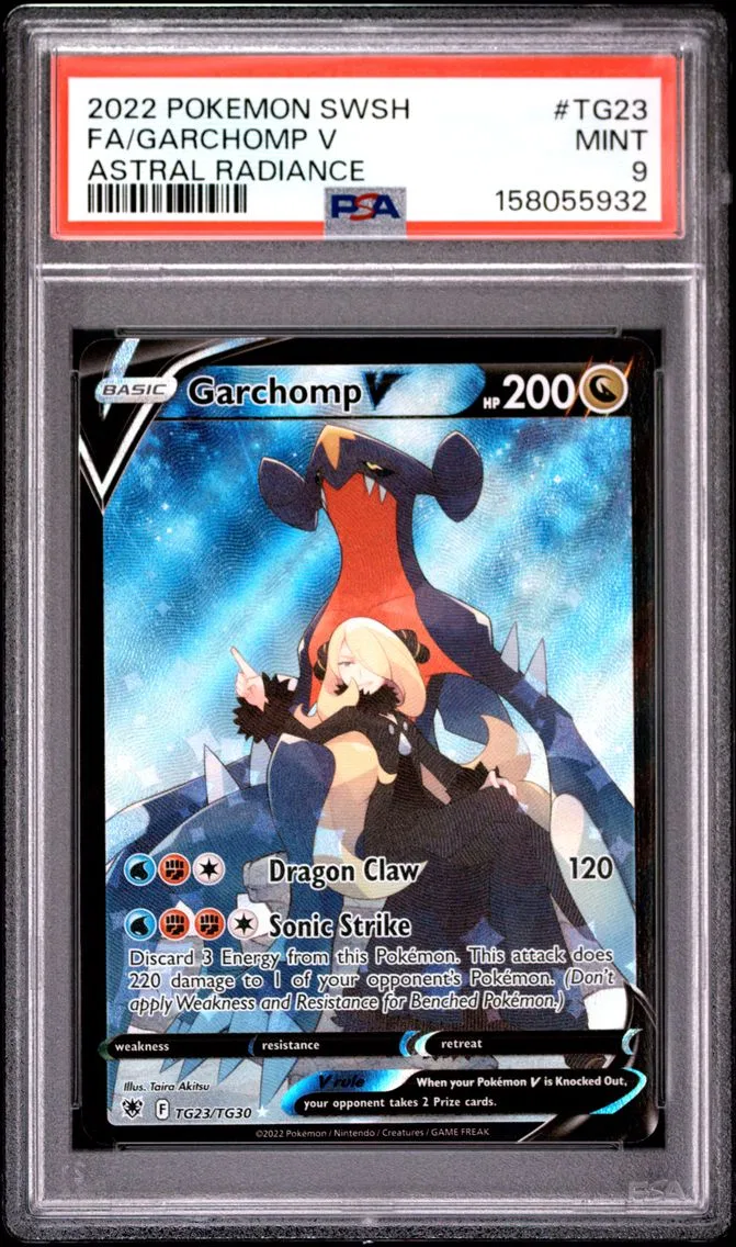 2022 #TG23 Full Art/Garchomp V PSA 9 Sword & Shield Astral Radiance