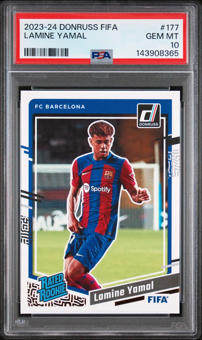 2023 #177 Lamine Yamal PSA 10 Panini Donruss FIFA