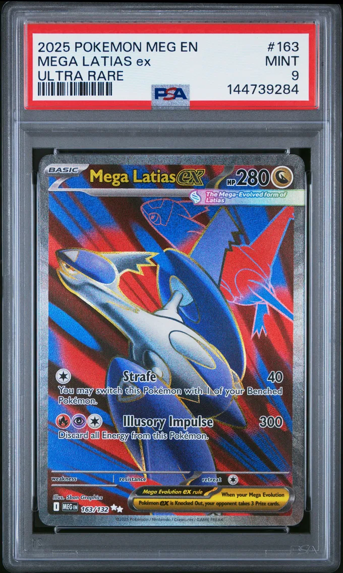 2025 #163 Mega Latias EX PSA 9 Meg EN-Mega Evolution
