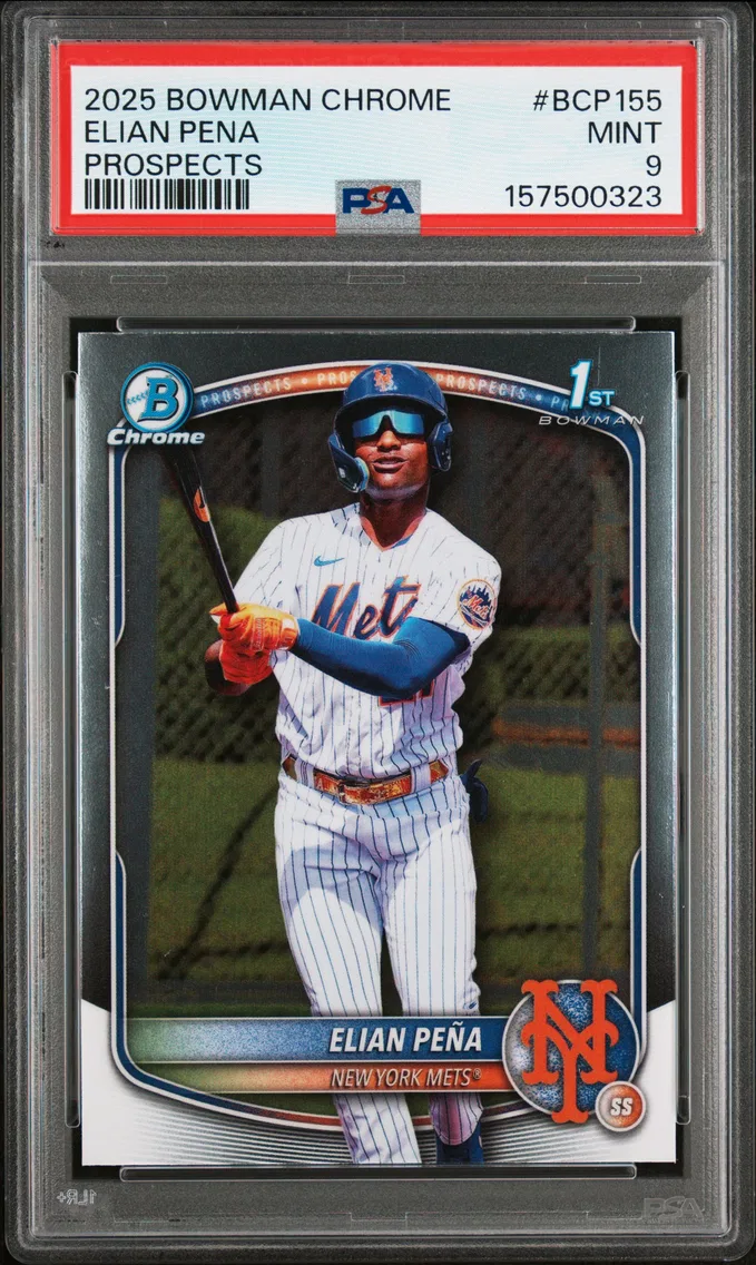 2025 #BCP155 Elian Pena PSA 9 Bowman Chrome Prospects