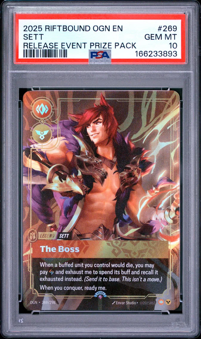 2025 #269 Sett - the Boss PSA 10 Riftbound: League of Legends Ogn-Origins