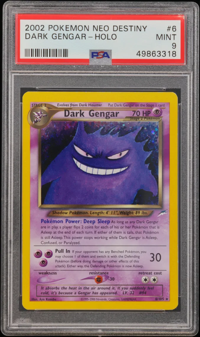 2002 Pokemon Neo Destiny Dark Gengar-Holo Neo Destiny #6 PSA 9