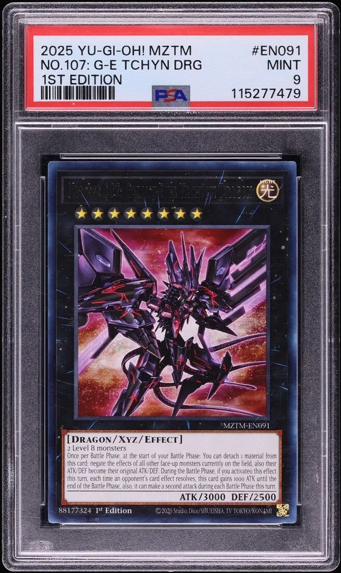 2025 #EN091 No.107: G-E Tchyn Drg PSA 9 Yu-Gi-Oh! Maze Of The Master 1st Edition