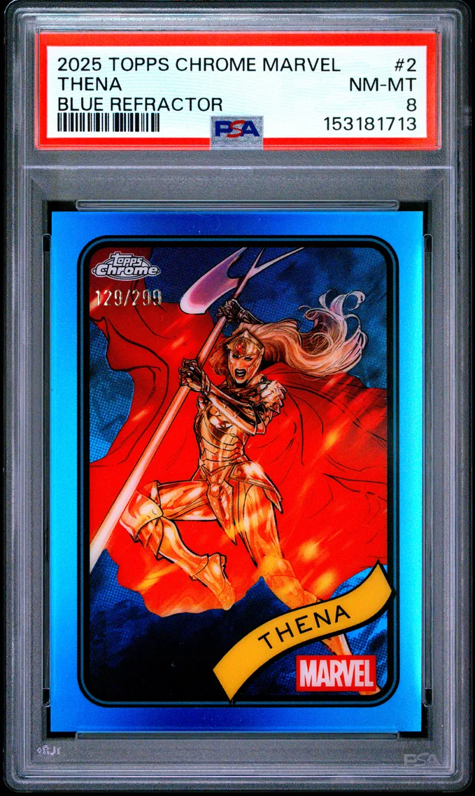 2025 #2 Thena PSA 8 Topps Chrome Marvel