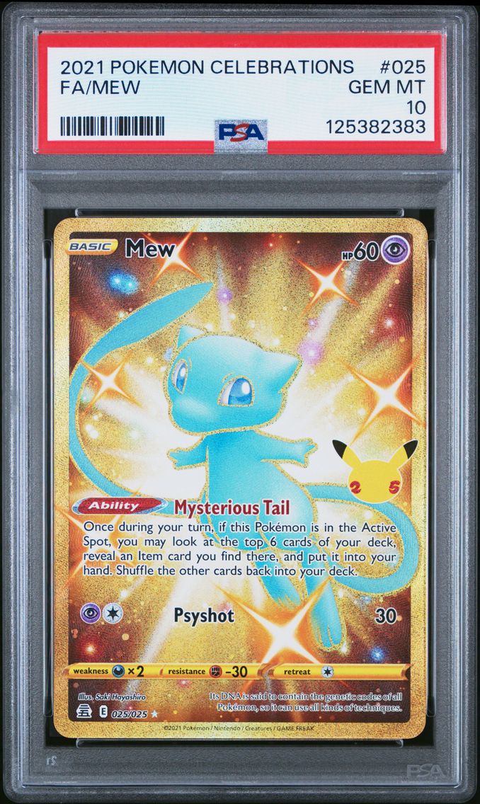 2021 #025 Full Art/Mew PSA 10 Celebrations