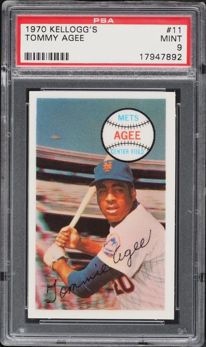 1970 #11 Tommie Agee PSA 9 Kellogg's
