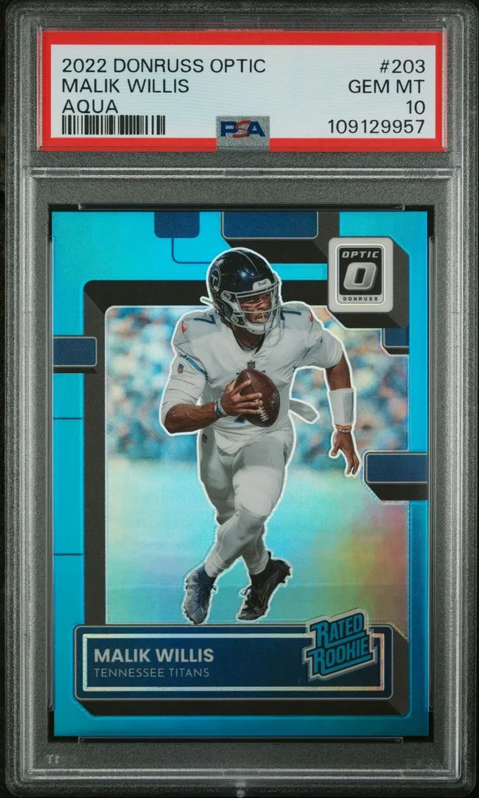 2022 #203 Malik Willis PSA 10 Panini Donruss Optic