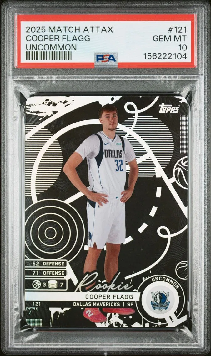 2025 #121 Cooper Flagg PSA 10 Topps Match Attax