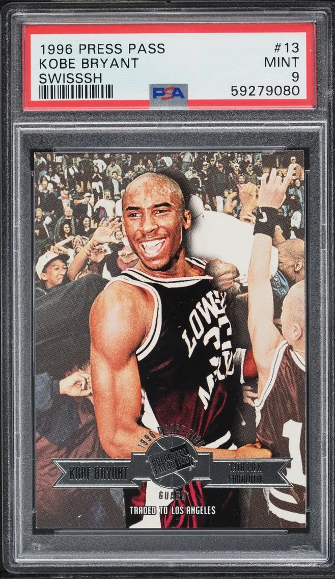 1996 Press Pass Silver Swisssh Kobe Bryant ROOKIE #13 PSA 9 MINT