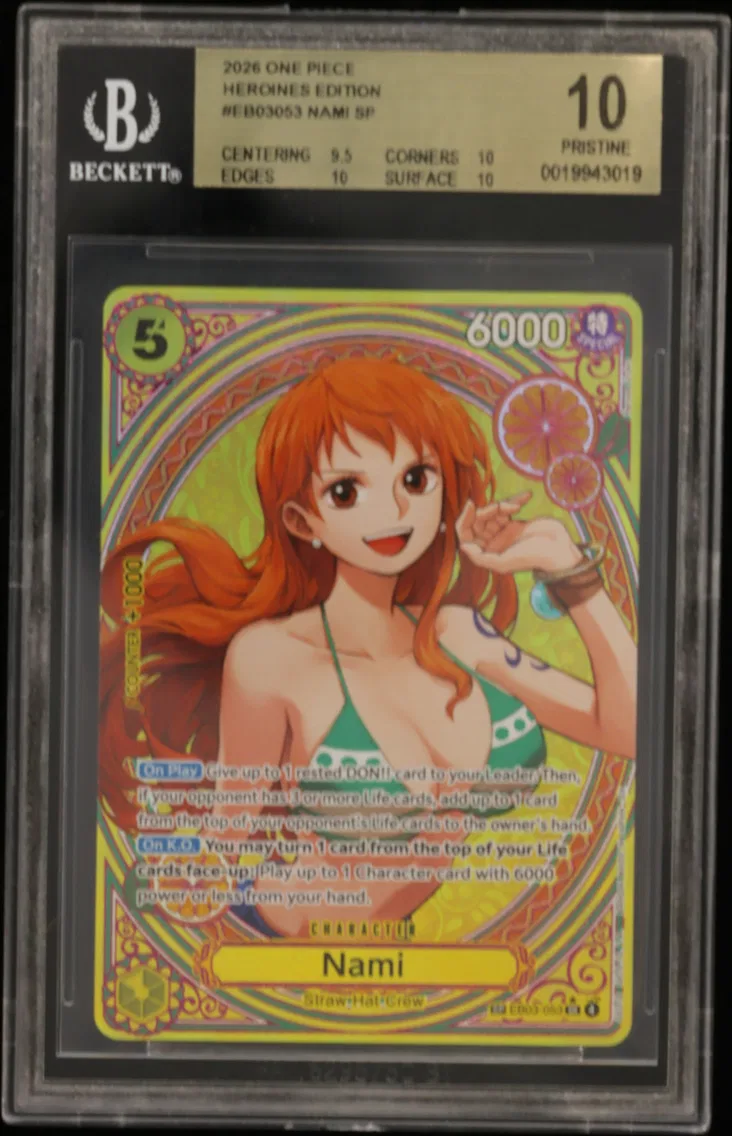 2026 #EB03053 Nami SP BGS 10 One Piece Card Game -ONE PIECE Heroines Edition-