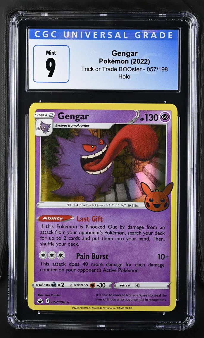 2022 #057 Gengar CGC 9 Trick or Trade BOOster - English