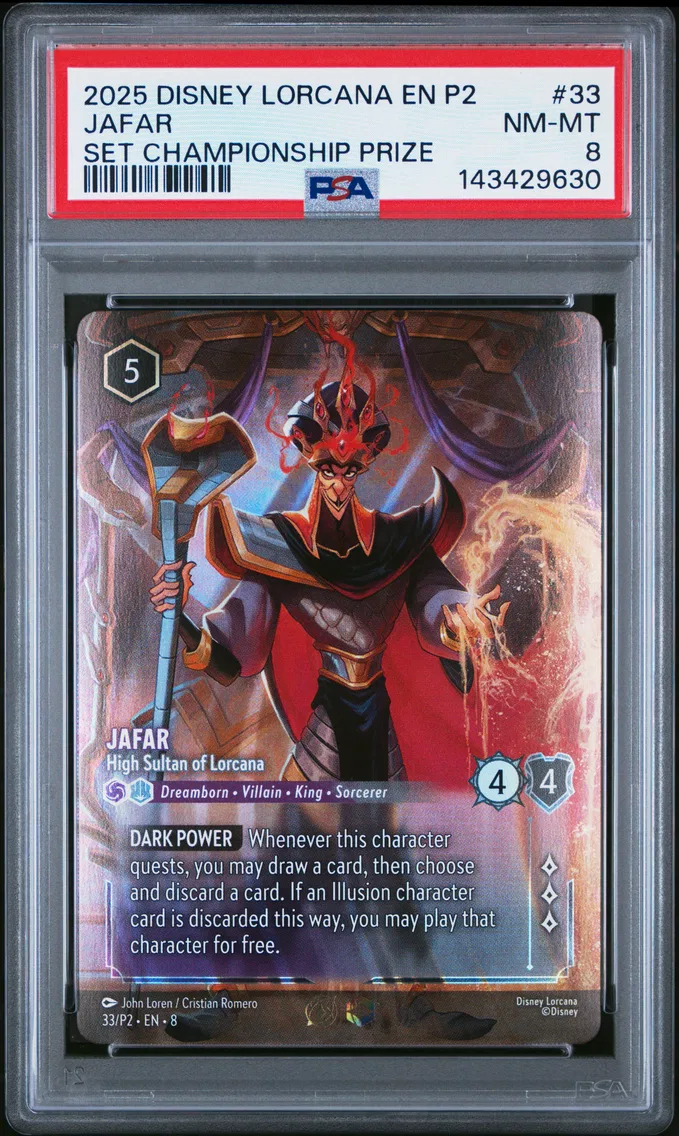 2025 #33 Jafar PSA 8 Disney Lorcana EN P2-Promo