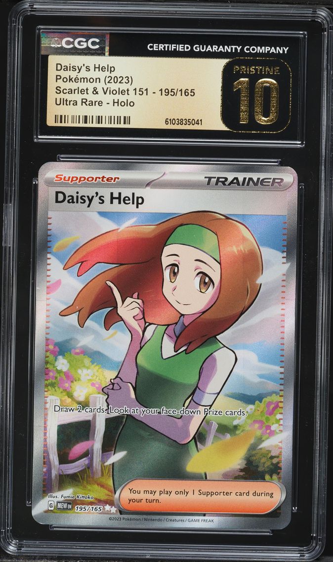 2023 #195 Daisy's Help CGC 10 Pristine Mew EN-151 Pokemon