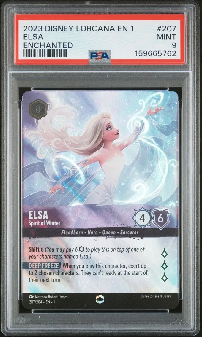 2023 #207 Elsa - Spirit of Winter PSA 9 Disney Lorcana EN 1-the First Chapter