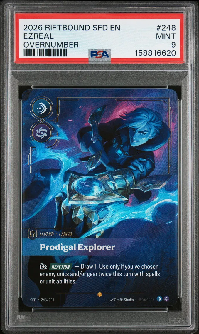 2026 #248 Ezreal - Prodigal Explorer PSA 9 Riftbound: League of Legends Sfd-Spiritforged