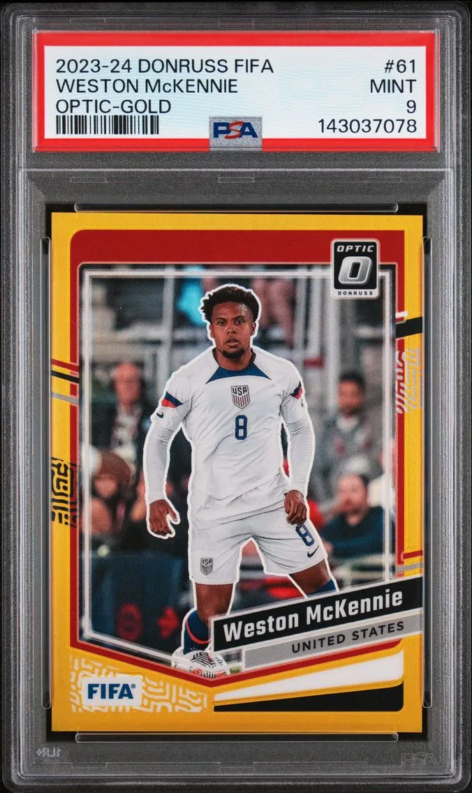 2023 #61 Weston McKennie PSA 9 Panini Donruss FIFA