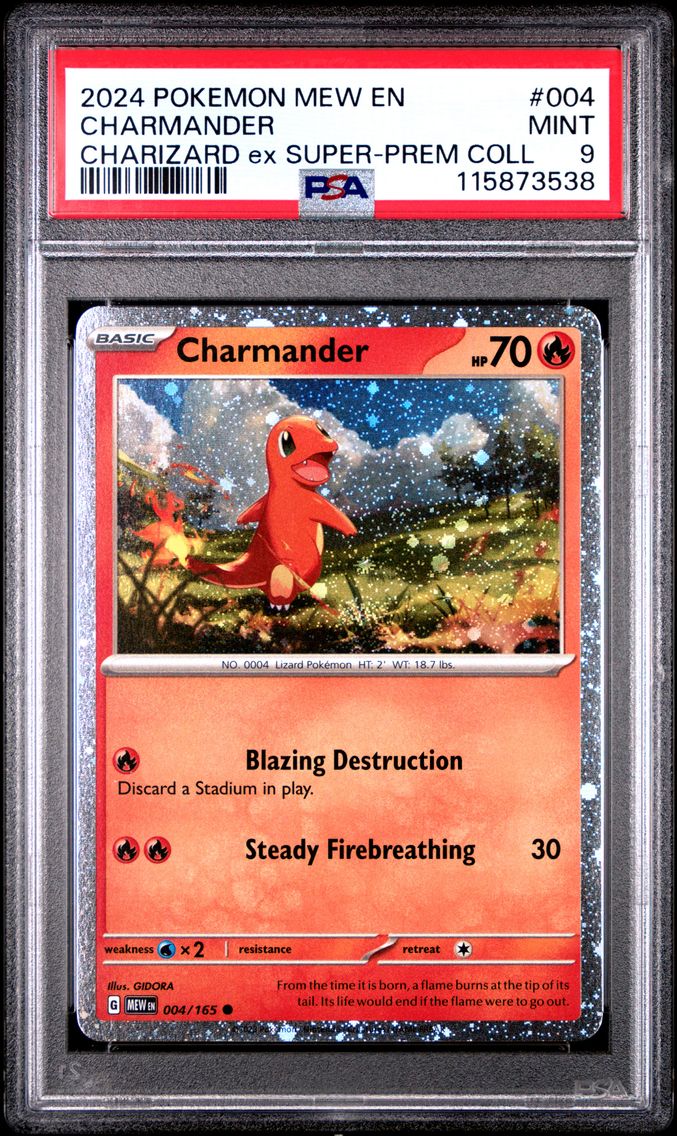 2024 #004 Charmander PSA 9 Mew EN-151 Pokemon