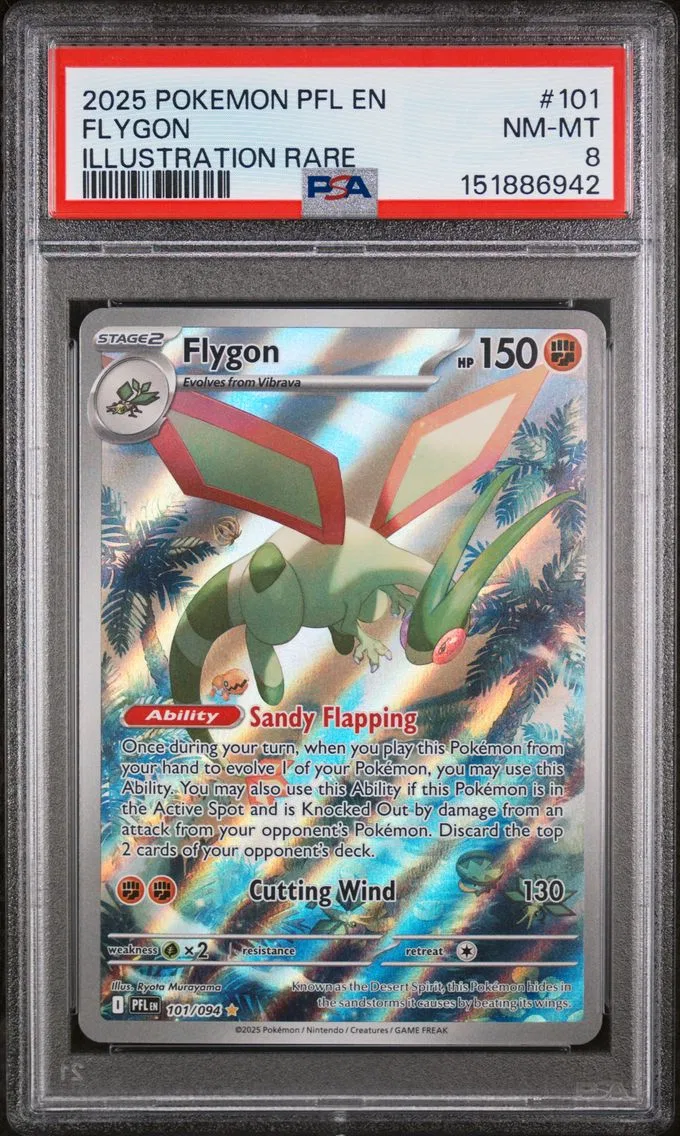 2025 #101 Flygon PSA 8 Pfl EN-Phantasmal Flames