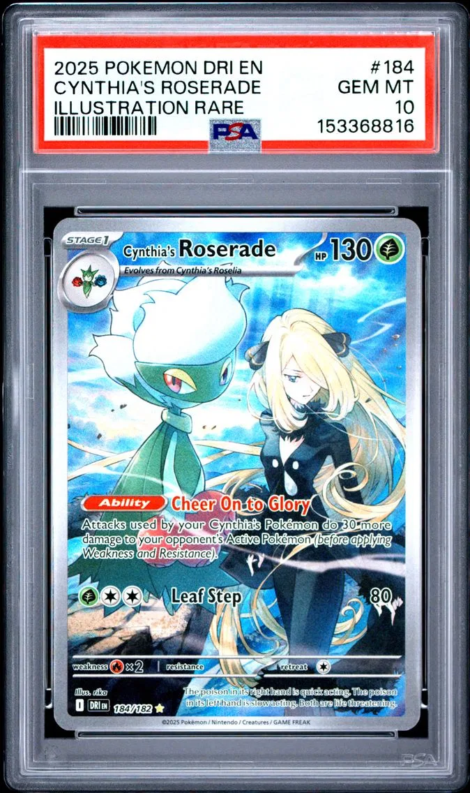 2025 #184 Cynthia's Roserade PSA 10 Dri EN-Destined Rivals
