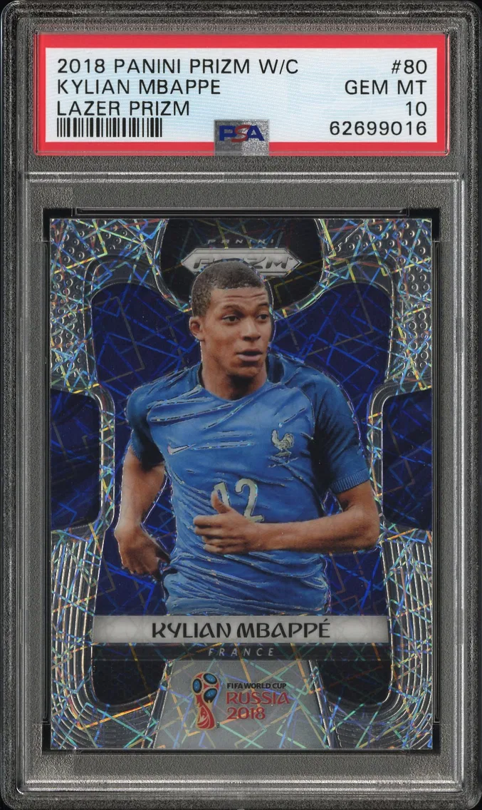 2018 #80 Kylian Mbappe PSA 10 Panini Prizm World Cup