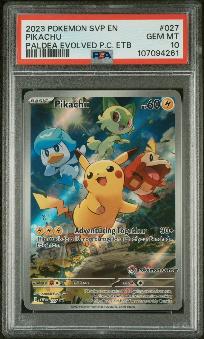 2023 #027 Pikachu PSA 10 Svp EN-SV Black Star Promo