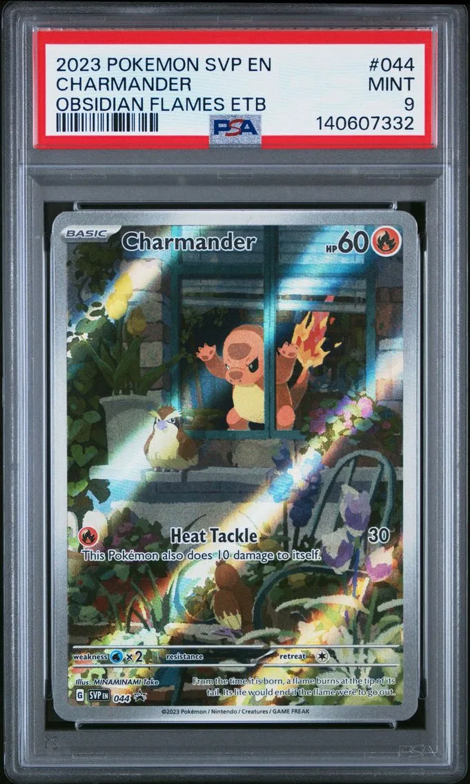 2023 Pokemon Svp EN-SV Black Star Promo Charmander Svp EN-SV Black Star Promo #044 PSA 9