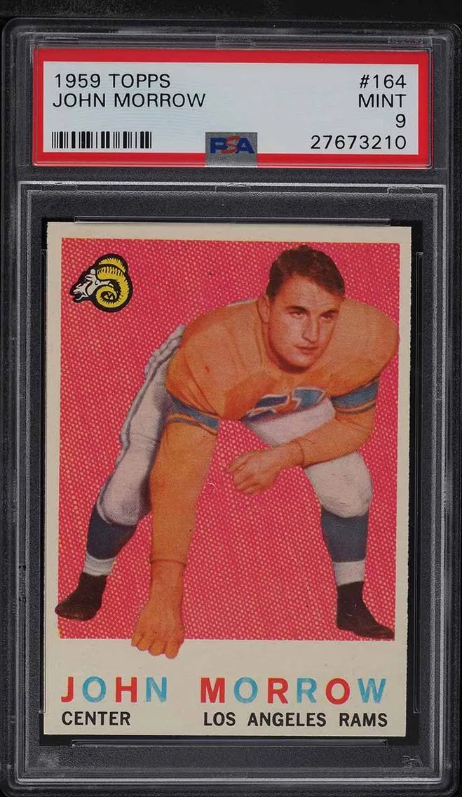 1959 Topps Football John Morrow #164 PSA 9 MINT
