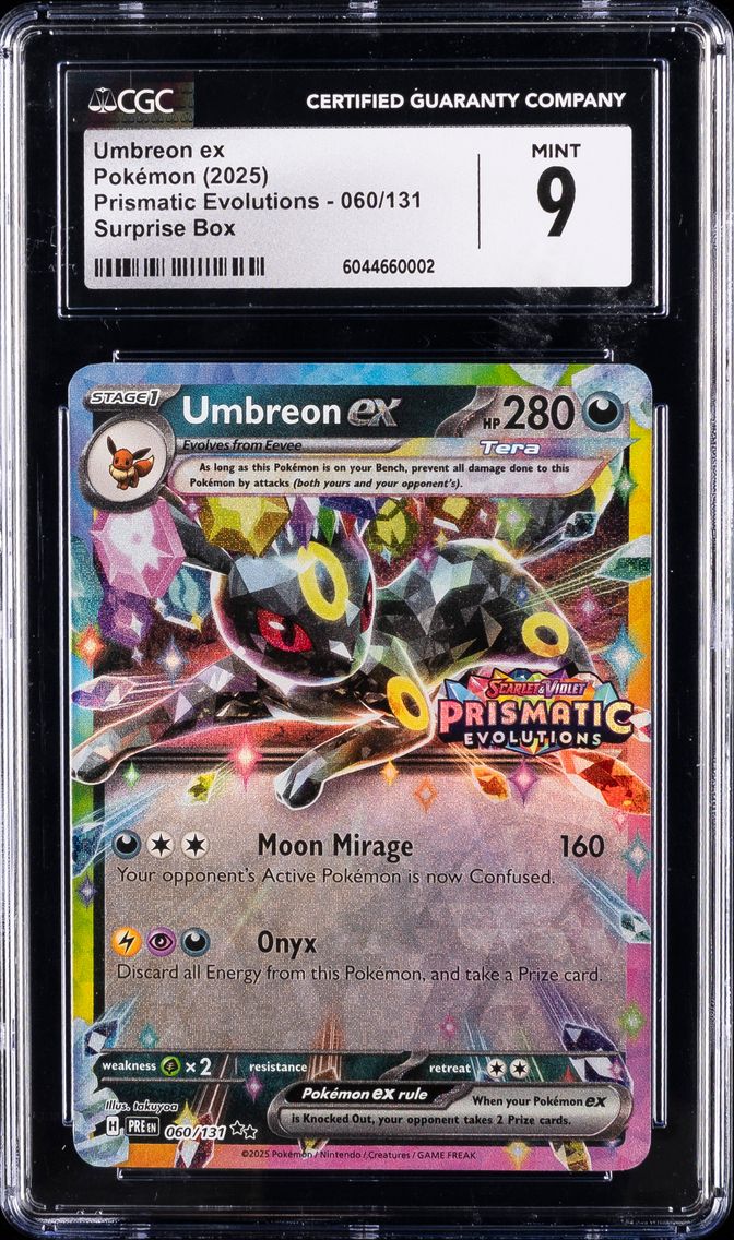 2025 #060 Umbreon EX CGC 9 Pre EN-Prismatic Evolutions Pokemon