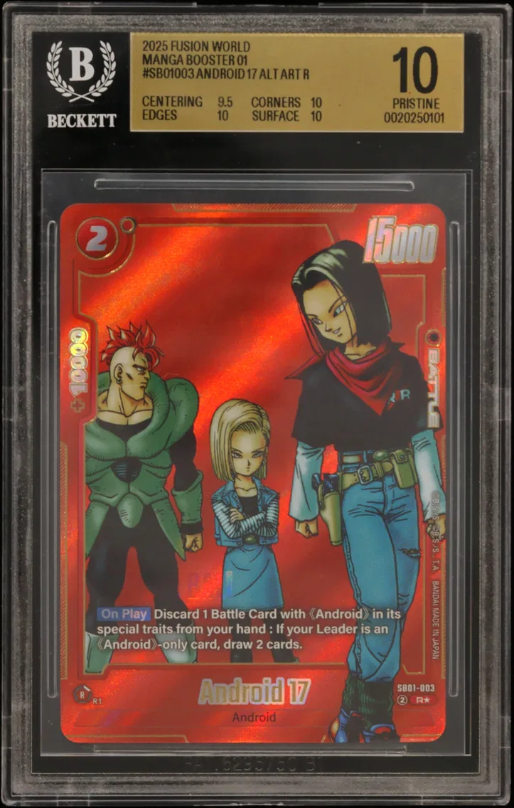 2025 #SB01003 Android 17 ALT ART R BGS 10 Dragon Ball Super Card Game Fusion World Manga Booster 01