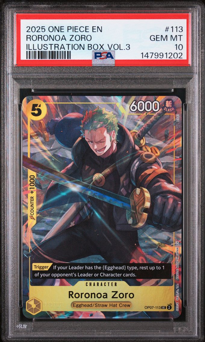 2025 #113 Roronoa Zoro PSA 10 One Piece Promos