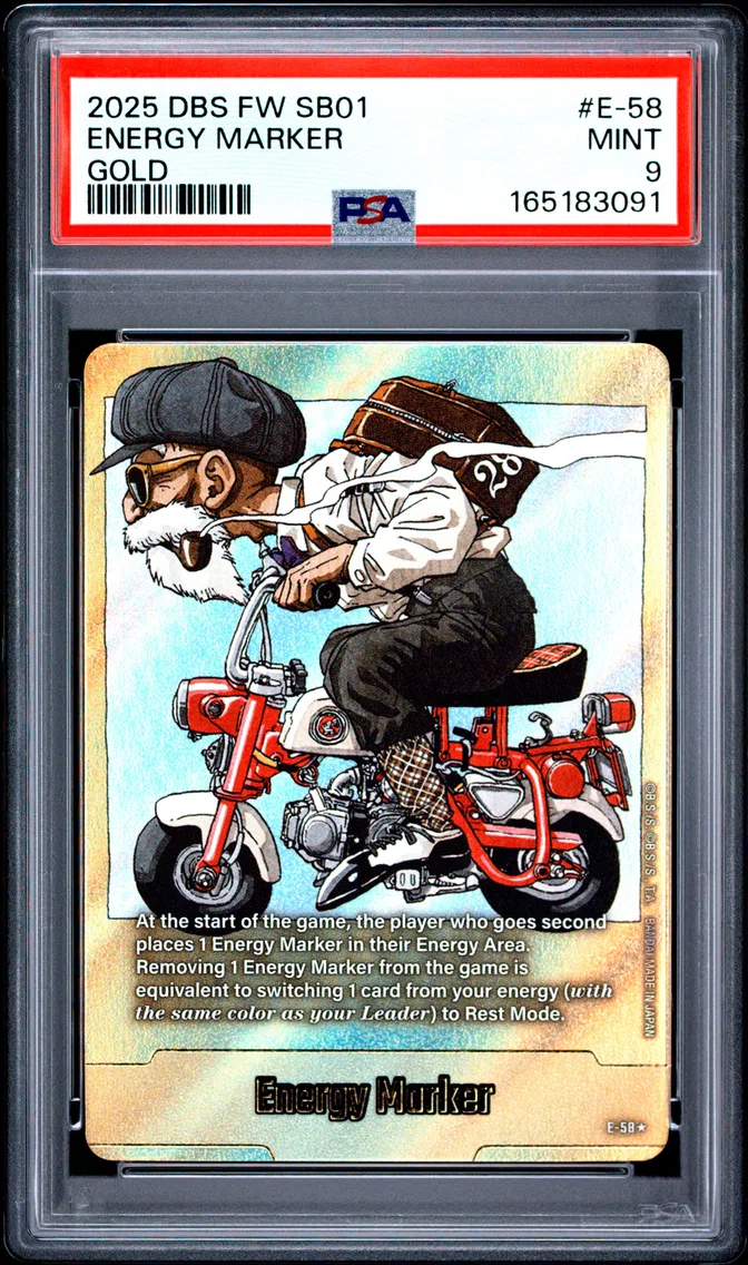 2025 #E-58 Energy Marker PSA 9 Dragon Ball Super Card Game Fusion World Manga Booster 01