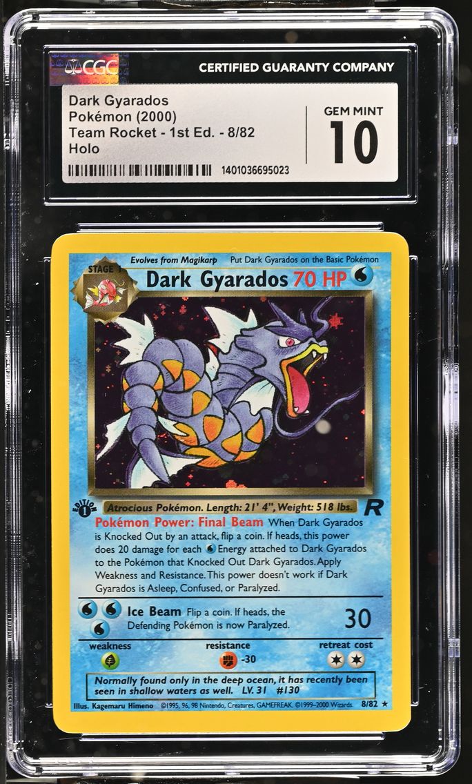 2000 #8 Dark Gyarados CGC 10 Tea