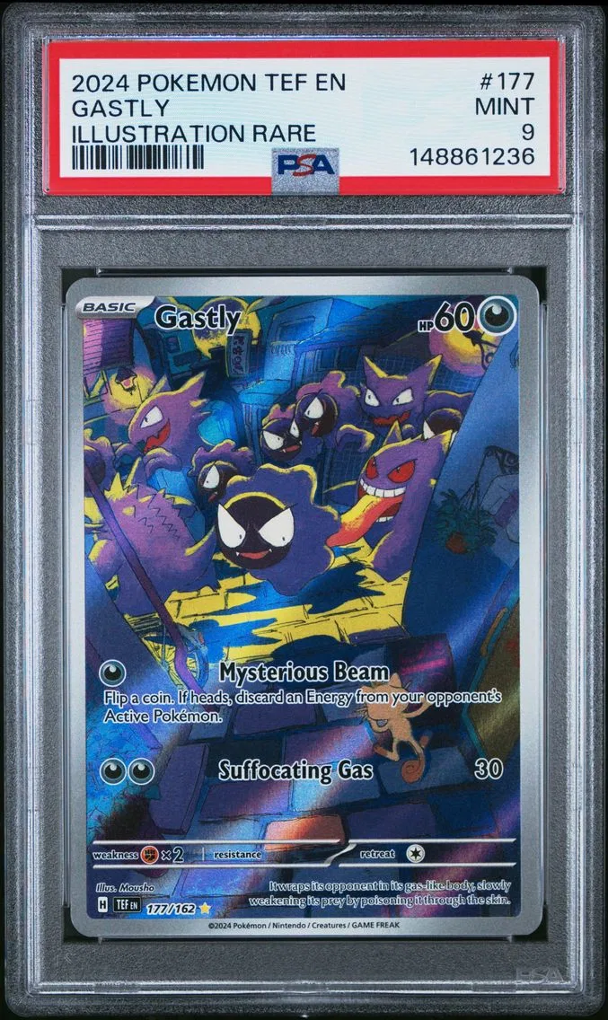 2024 #177 Gastly PSA 9 Tef EN-Temporal Forces