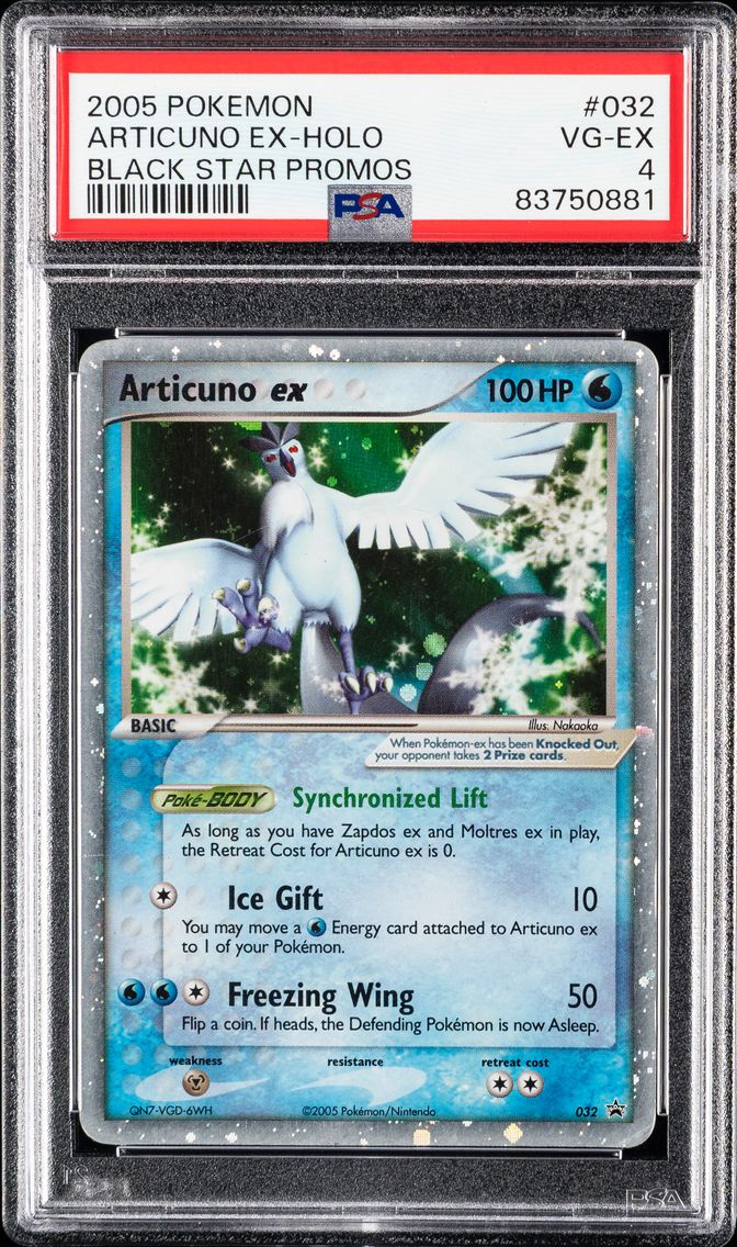 2005 #032 Articuno EX-Holo PSA 4