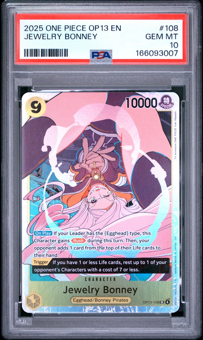 2025 #108 Jewelry Bonney PSA 10 One Piece OP13-Carrying on His Will