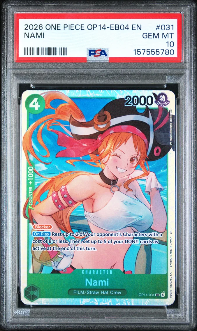 2026 #031 Nami PSA 10 One Piece OP14-EB04-the Azure Sea's Seven