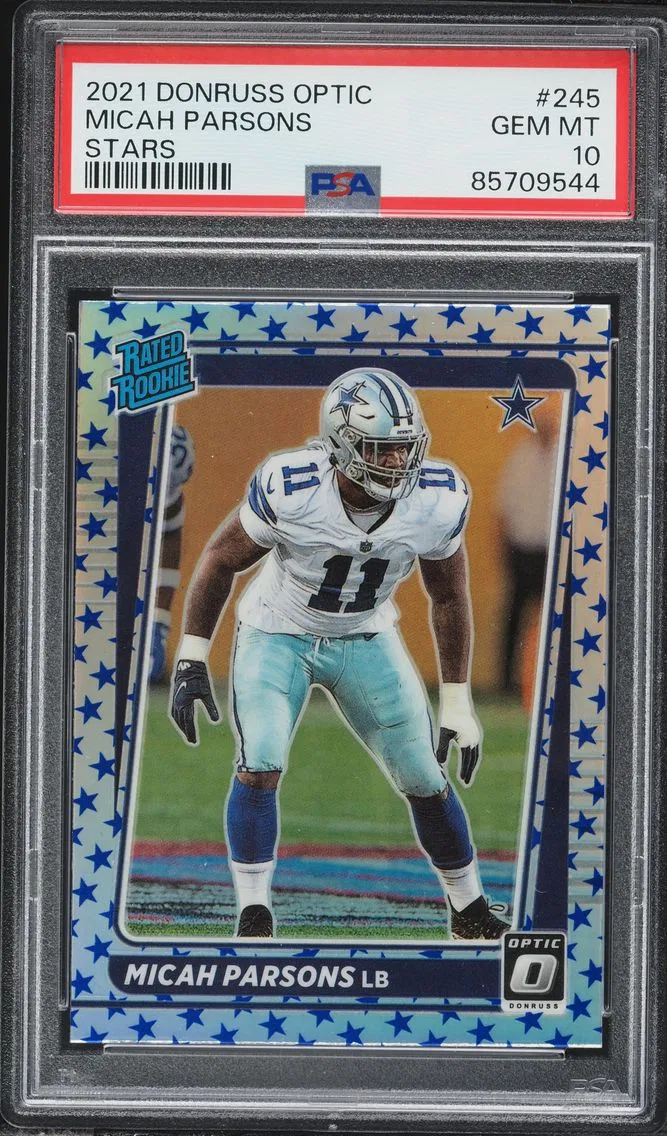 2021 #245 Micah Parsons PSA 10 Panini Donruss Optic Football