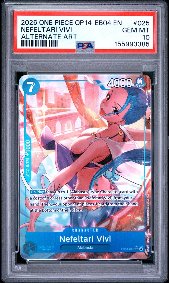 2026 #025 Nefeltari Vivi PSA 10 One Piece OP14-EB04-the Azure Sea's Seven